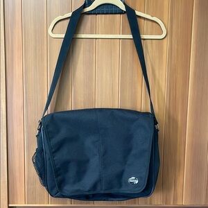 American Tourister Black Canvas Zippered Carry-on Shoulder Bag